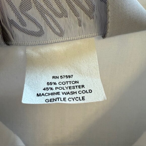 Blair Cat Print Fitted Boyfriend Shirt Woman’s Size Lg Black White Cats Cotton - Picture 5 of 12